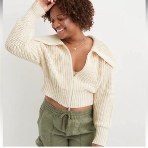 Aerie Cream Cowl Neck Sweater ***